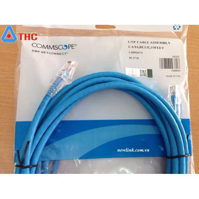 Dây nhảy, Patch Cord commscope Cat6 3M hàng chính hãng