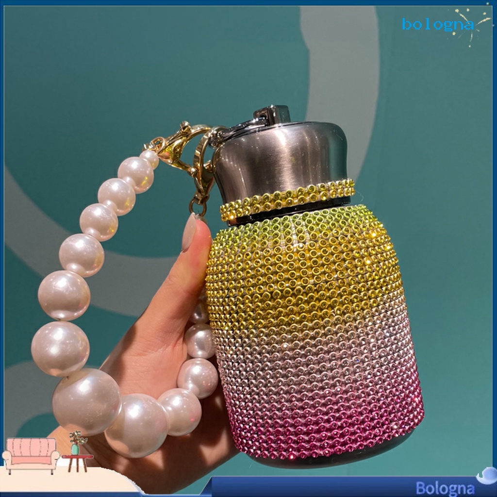 Bình nước giữ nhiệt bằng thép không gỉ 304 300ml đính đá sang trọng