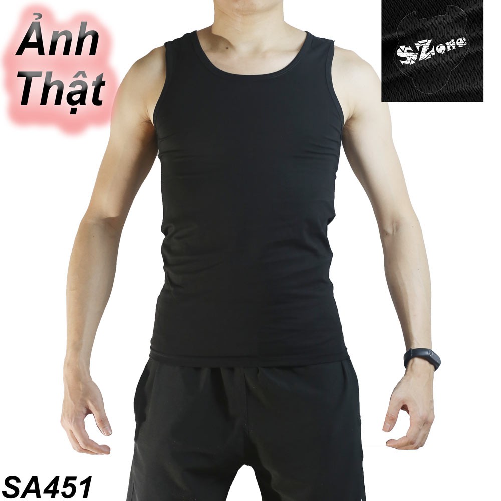 Áo ba lỗ trơn thể thao nam vnxk (Ảnh thật shop chụp)- HÀNG XỊN GIÁ NGON SZone SA451 - đá bóng, tập gym, đi chơi, đi biển