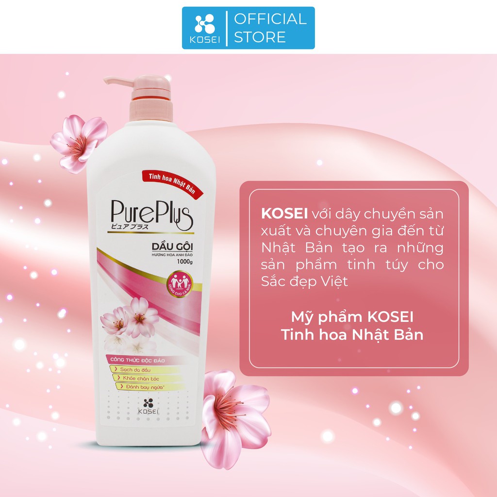 01 chai Dầu Gội PurePlus hương Hoa Anh Đào 1L