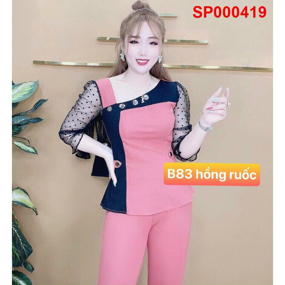 Đồ bộ thun cát hàn kiểu 419
