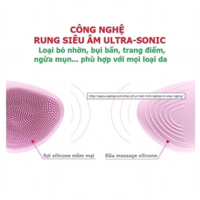 [FREESHIP] Máy Massage Rửa Mặt 3 in 1 Chính Hãng.