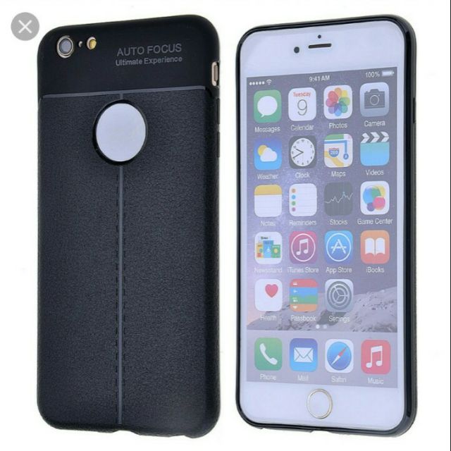 Ốp lưng dẻo vân da Auto Focus cho iphone 6/6 plus