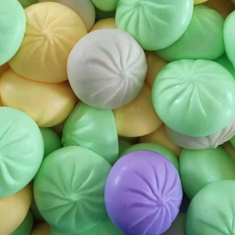 Size To 10cm Đồ chơi Squishy hình bánh bao có hộp như hình chậm tăng giá rẻ dễ thương màu trắng gudetama