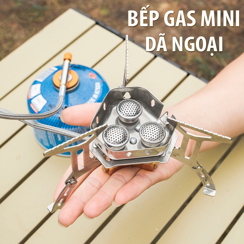 Bếp Ga Mini Dã Ngoại, Bếp Gas Mini Gấp Gọn Du Lịch Cắm Trại, Bếp Gas