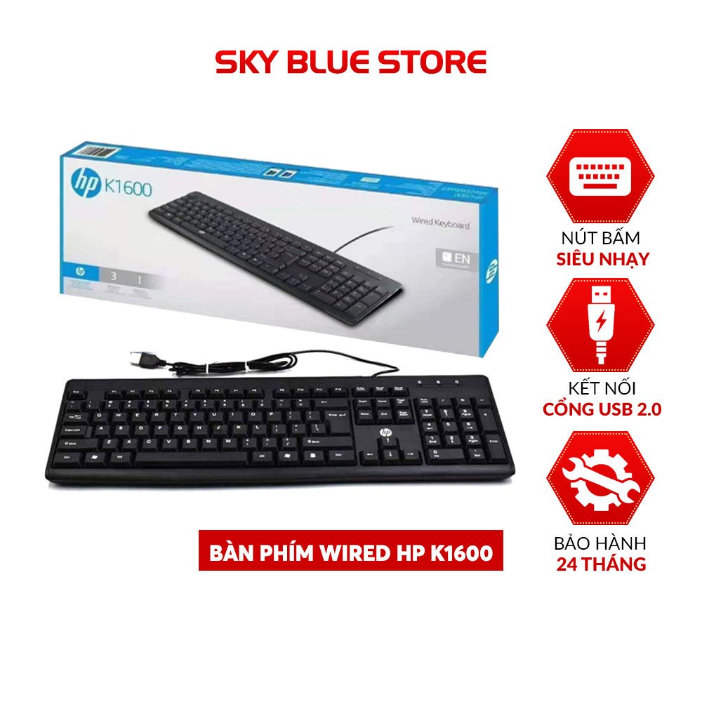 Bàn phím cơ HP K1600 độc đáo dễ dùng , không kêu tiếng tiện lợi cho nhân viên văn phòng