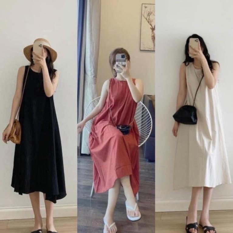 Váy  Maxy Đũi 3 Lỗ Siêu Mát From Rộng