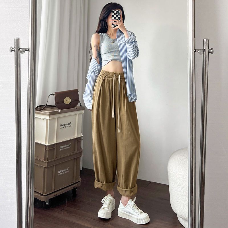 Quần dài BH lưng cao ống rộng thời trang cho nữ