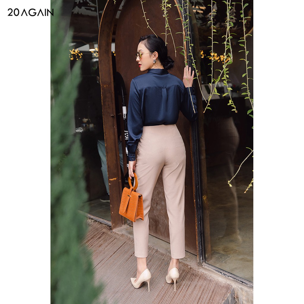 Quần baggy nữ 20AGAIN đủ màu, đủ size, cạp liền ly QGA1084