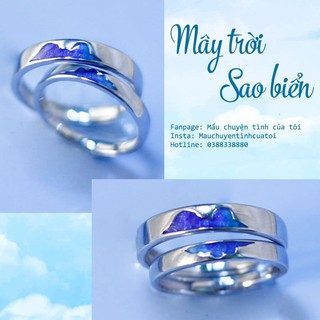 Nhẫn bạc Mây trời sao biển - Nhẫn bạc cặp đôi - Mẩu chuyện tình của tôi