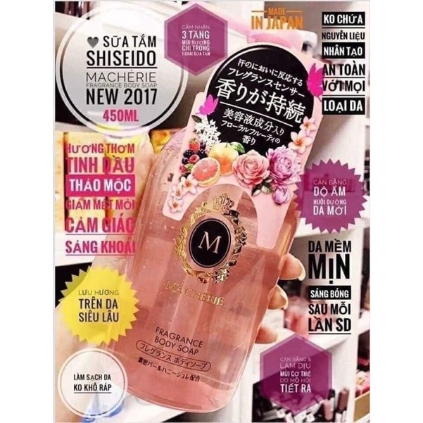 Sữa tắm trắng da macherie fragrance cao cấp