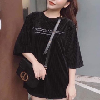Áo phông nhung chữ