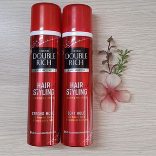 Mousse xịt giữ nếp tóc Double Rich 150ml