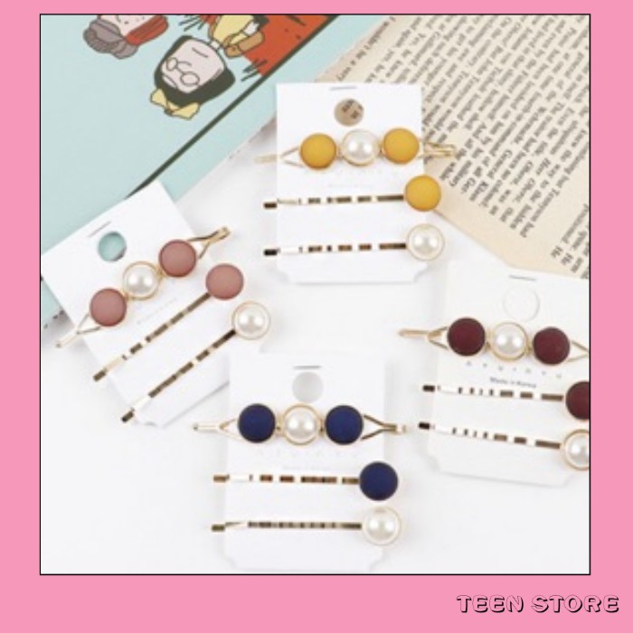 Vỉ 3 kẹp tóc lì mix xinh