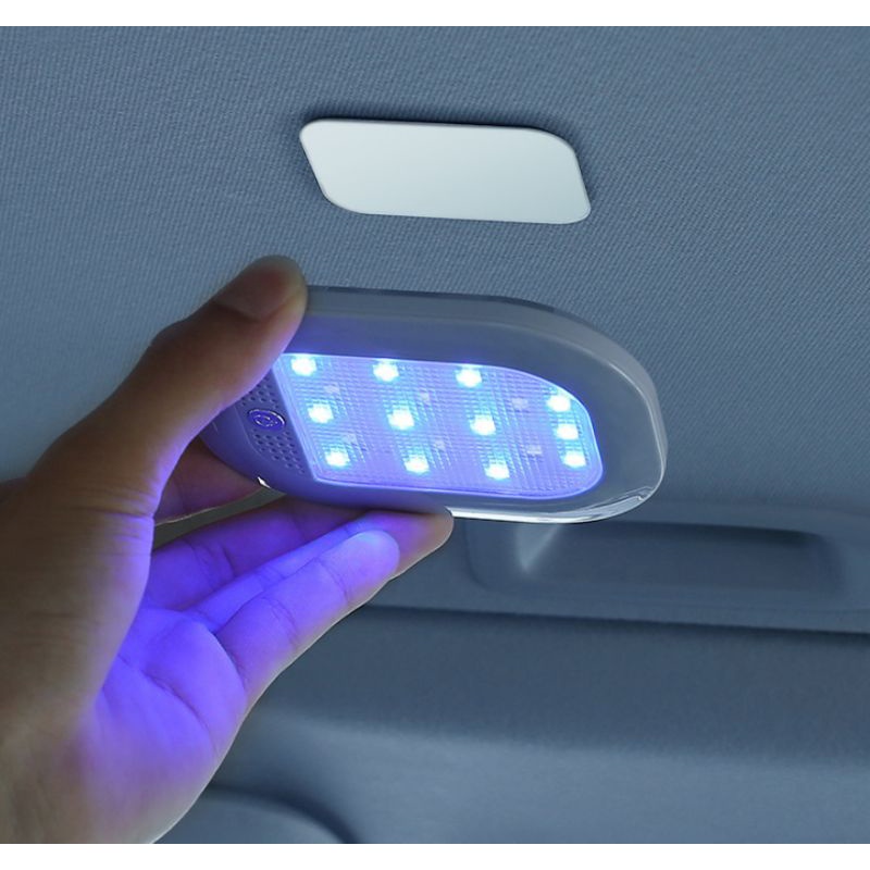 Đèn led đán trần xe hơi sạc usb (chế độ 8 màu),,,