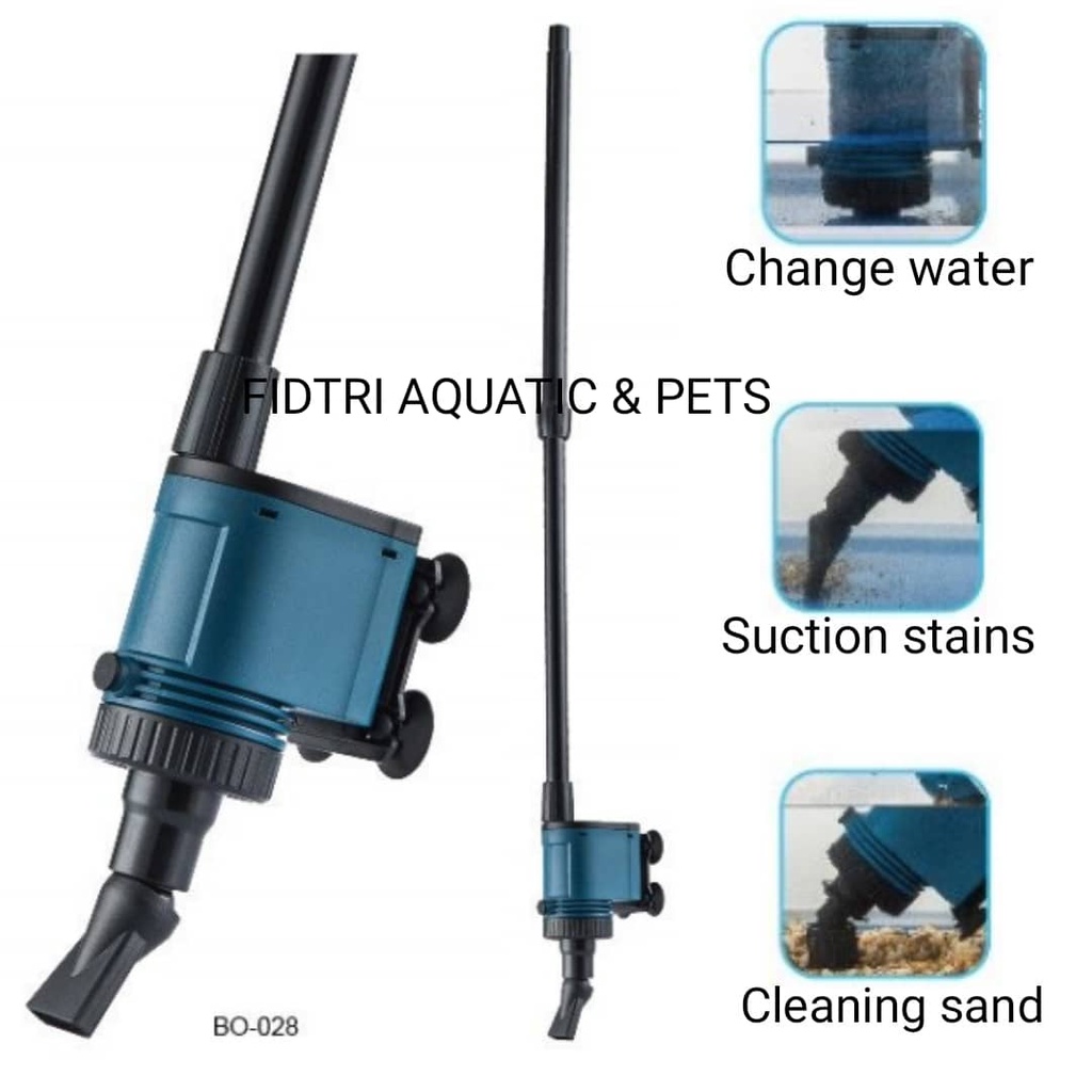 Máy Hút Cặn Vệ Sinh Hồ Cá Điện Tích Hợp Đầu Bơm Sobo BO-028