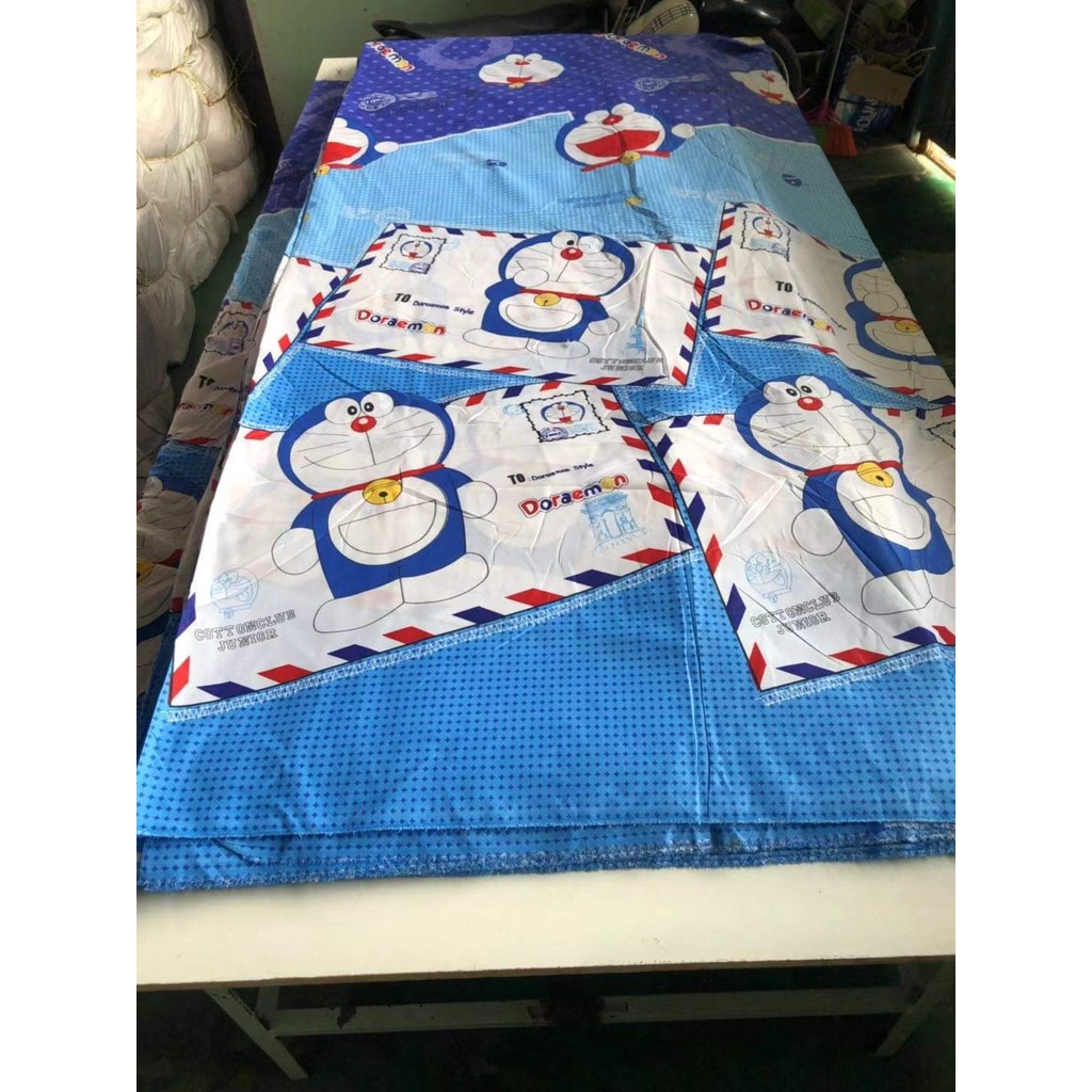 Vải Chuyên May Ga Giường,Ga Gối,May áo bọc ghế sofa,chất cotton poly,khổ rộng 2m3[mẫu hello kitty cờ anh]