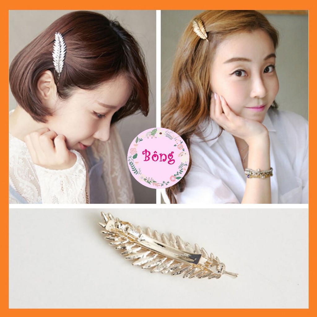 [Ảnh thật - Ke03] Kẹp tóc hình lông vũ thời trang Hàn Quốc