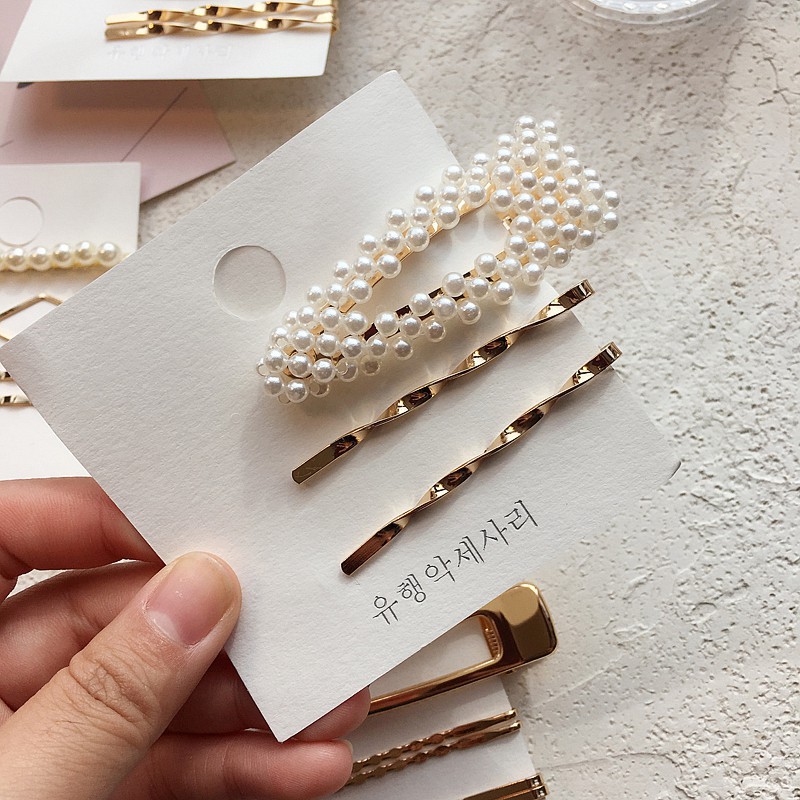 Kẹp Tóc B86 Đính Ngọc Trai Nhân Tạo Xinh Xắn Cho Nữ