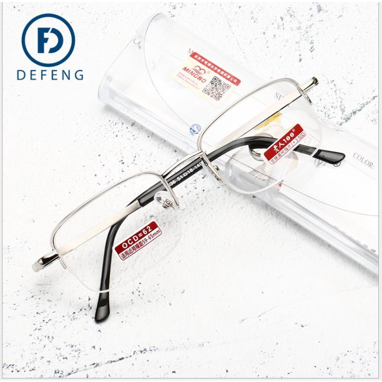 Kính đọc sách gọng nửa gọng kim loại và nhựa resin thoải mái chất lượng cao cho nam và nữ