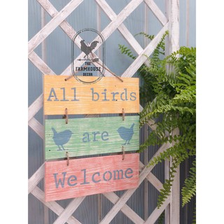 Bảng Gỗ Treo Trang Trí Sân Vườn Ngoài Trời, Decor Ban Công Nhiều Màu Sắc