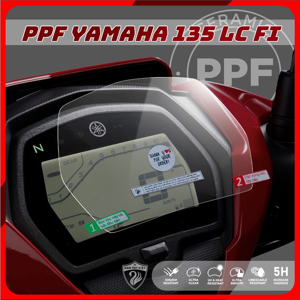 YAMAHA 135 LC FI | Miếng dán bảo vệ mặt đồng hồ xe yamaha 135 lc