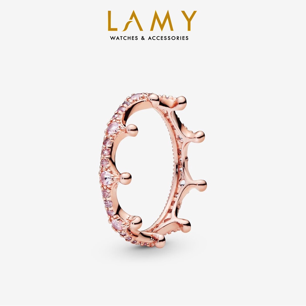 Nhẫn CDE Clear Sparkling Crown Rose gold Ring