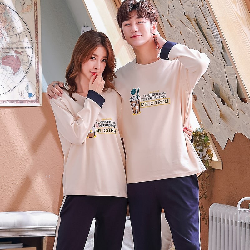 [ Hàng có sẵn ] - Đồ đôi nam nữ dài tay - Đồ mặc nhà Hàn Quốc