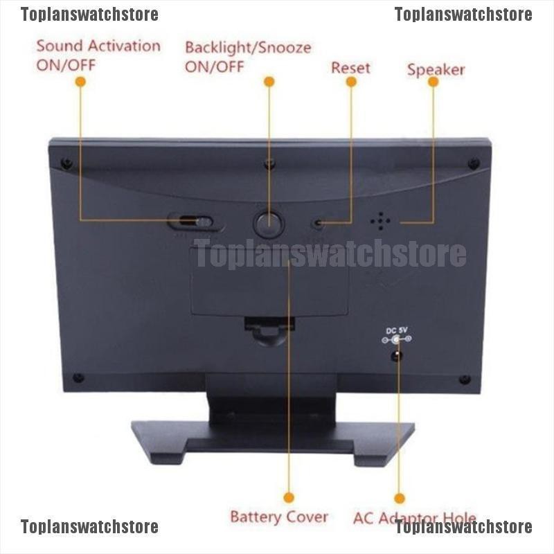 Đồng Hồ Báo Thức Điện Tử Màn Hình Màu LCD Hiển Thị Thời Tiết
