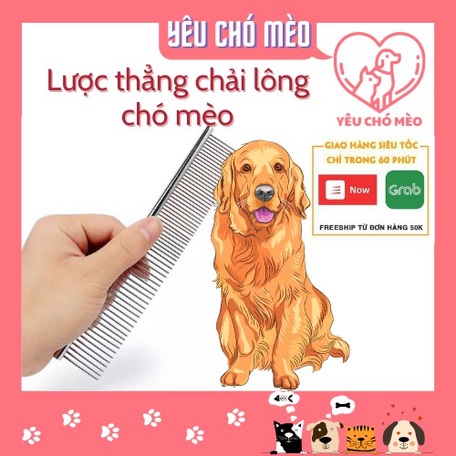 Lược chải lông chó mèo bằng inox - Rất vệ sinh cho chó mèo