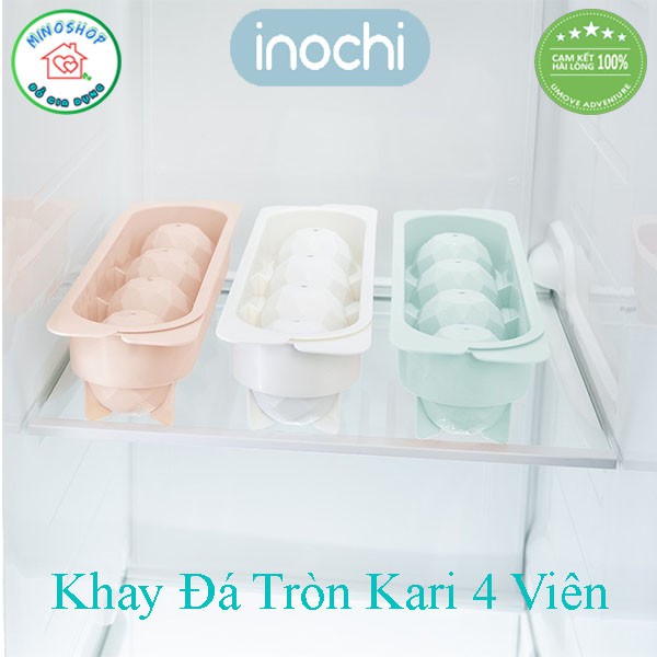 Khay Đá Tròn Kari 4 Viên Chính Hãng Inochi, Khay Làm Đá Dạng Tròn Cao Cấp An Toàn Cho Sức Khỏe