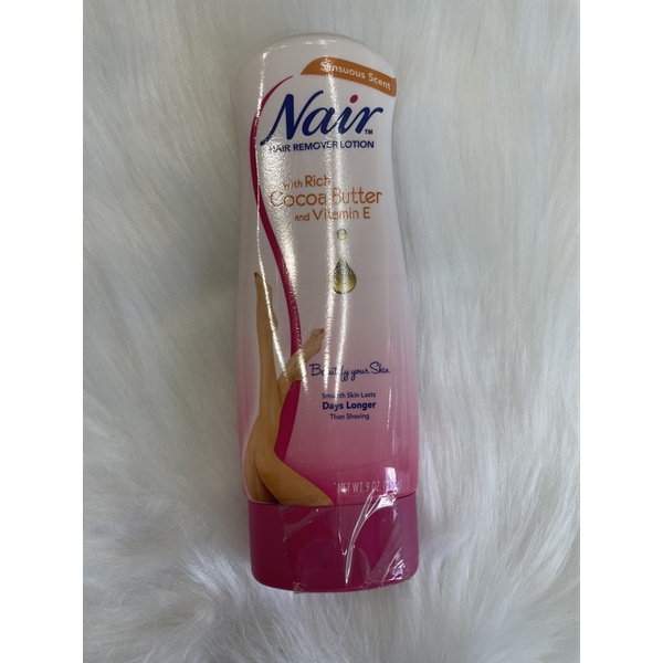 Tẩy lông Nair Hair Remover Lotion with Aloe & Lanolin 9 oz -Mỹ