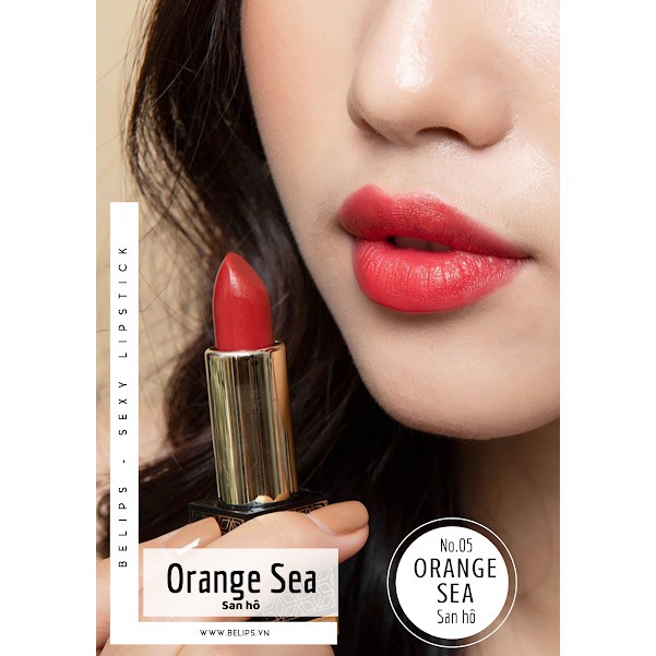 Son Lì San Hô Orange Sea Belips Sexy Lipstick Không Chì (3,7G)