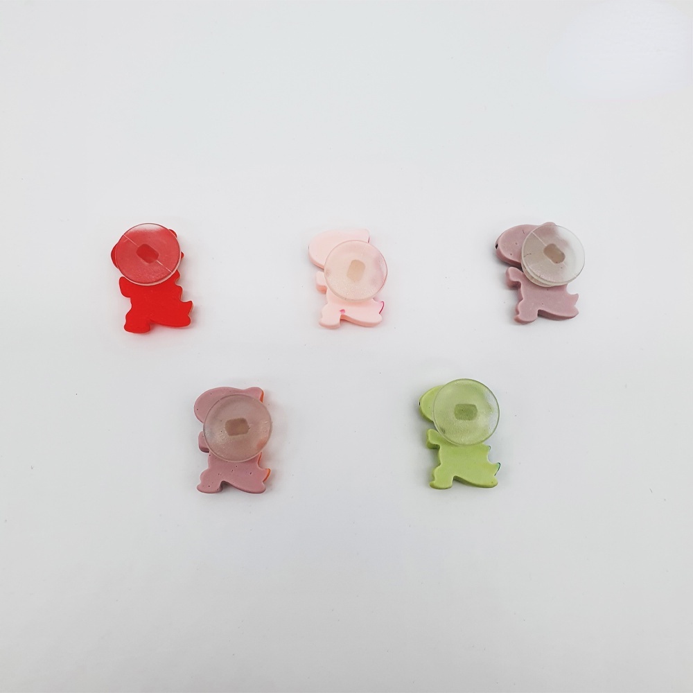 [Hạt Charm Hình Khủng Long Mini [Màu Đỏ / Be / Xanh Lá / Cam / Tím) Phụ Kiện Trang Trí Giày Crocs Jibbitz Diy