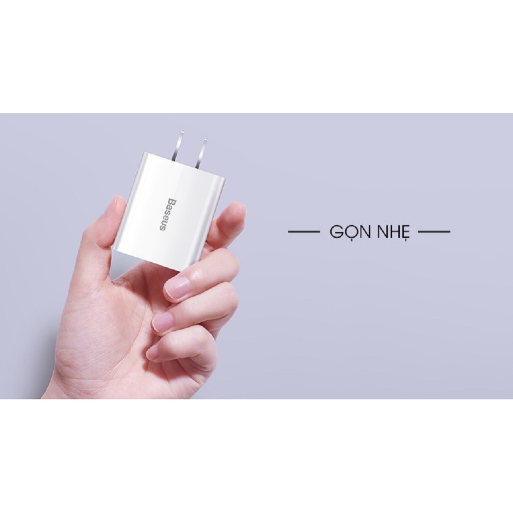 [BH 6 THÁNG] CỦ SẠC NHANH IPHONE BASEUS SPEED MINI DUAL U CHARGER 2 CỔNG SẠC NHANH IPHONE SAMSUNG XIAOM