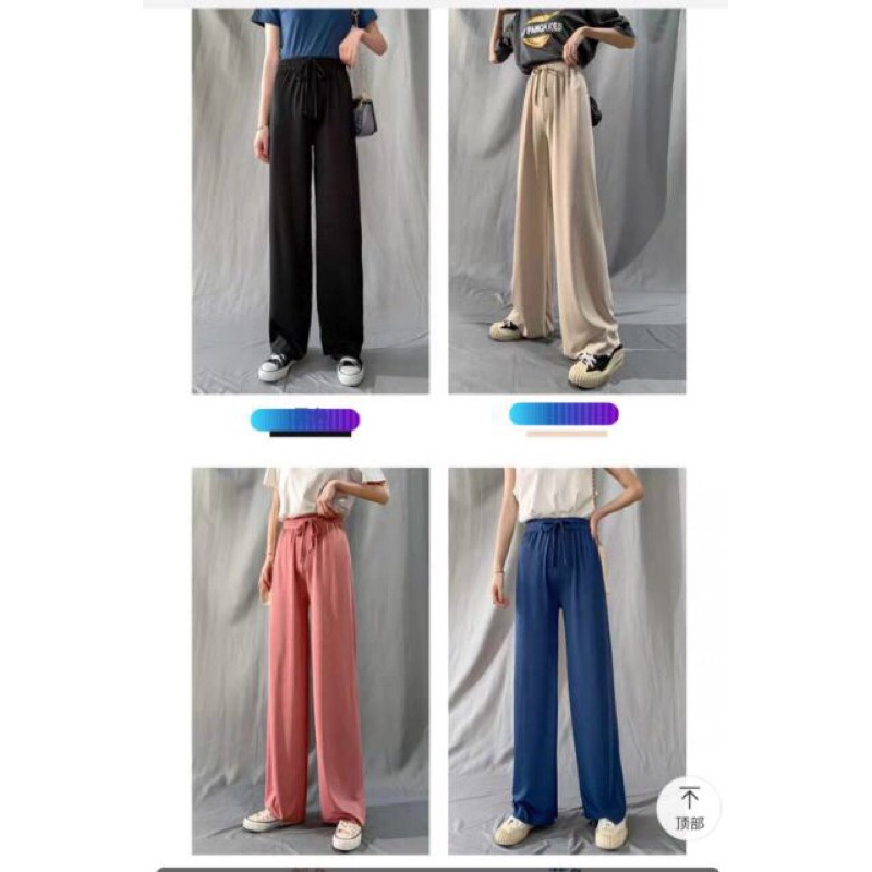 Quần ống rộng  len tăm mặc hack dáng hàng Quảng Châu. | BigBuy360 - bigbuy360.vn