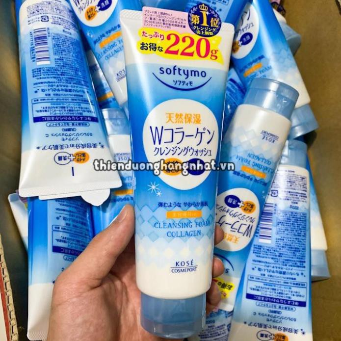 [Hàng Nhật] Sữa Rửa Mặt KOSE Softymo Nội Địa Nhật | SRM KOSE Collagen, White, Hyaluronic Acid 220g | BigBuy360 - bigbuy360.vn