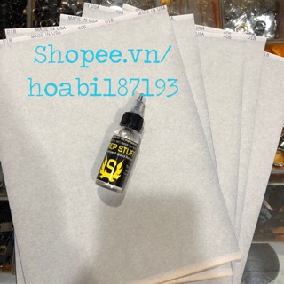 Combo 5 giấy than đen 3 lớp +gel scan siêu bám 30ml