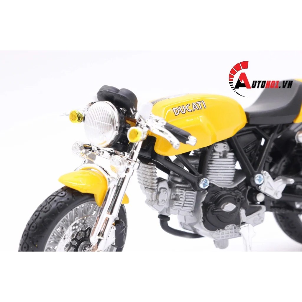 MÔ HÌNH XE MÔ TÔ DUCATI SPORT 1000 YELLOW 1:18 MAISTO 1812