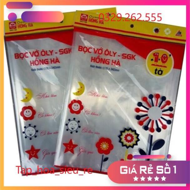 (Rẻ Vô địch) set 10 bọc SGK + Vở C1 Hồng Hà