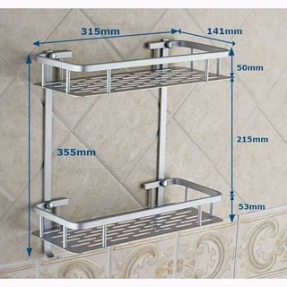 Kệ để đồ nhà tắm Inox 2 tầng-Giá đựng đồ nhà tắm 2 tầng
