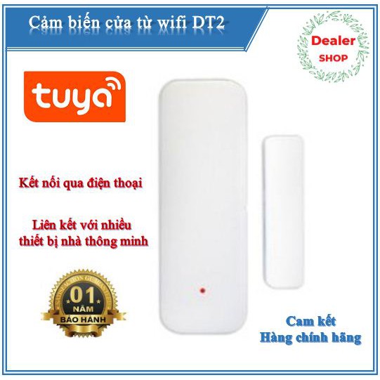 Cảm biến từ gắn cửa Wifi Tuya DT2 Báo động chống trộm qua điện thoại - HTA Công Nghệ