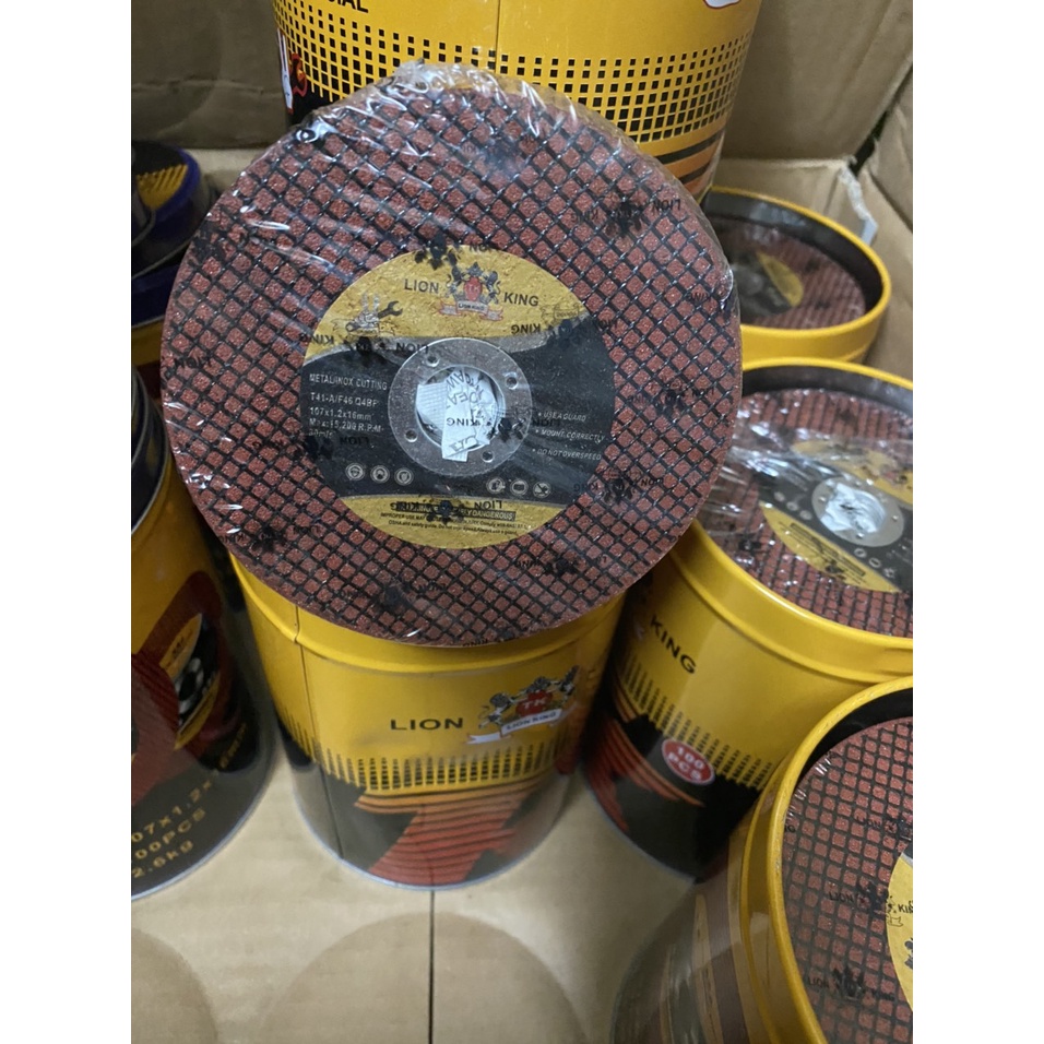 HÀNG CHÍNH HÃNG_combo 3 hộp  Đá cắt sắt, inox Lion King - Đá cắt sắt, inox cho máy cắt cầm tay 107x1.2