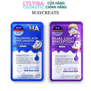 Mặt Nạ Dưỡng Ẩm Dưỡng Trắng Da HA Maycreate Mask Ha 1 miếng Hàng Nội Địa