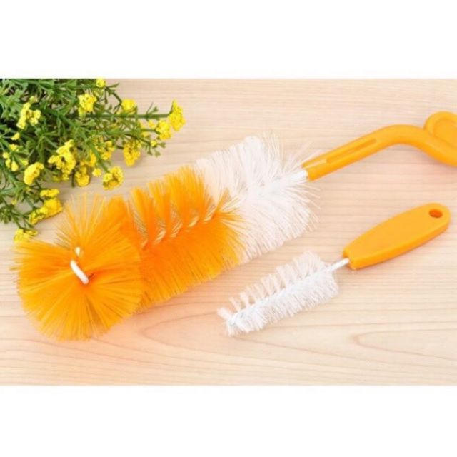 Cây Cọ rửa bình sữa kèm cọ nhỏ rửa ti co bé