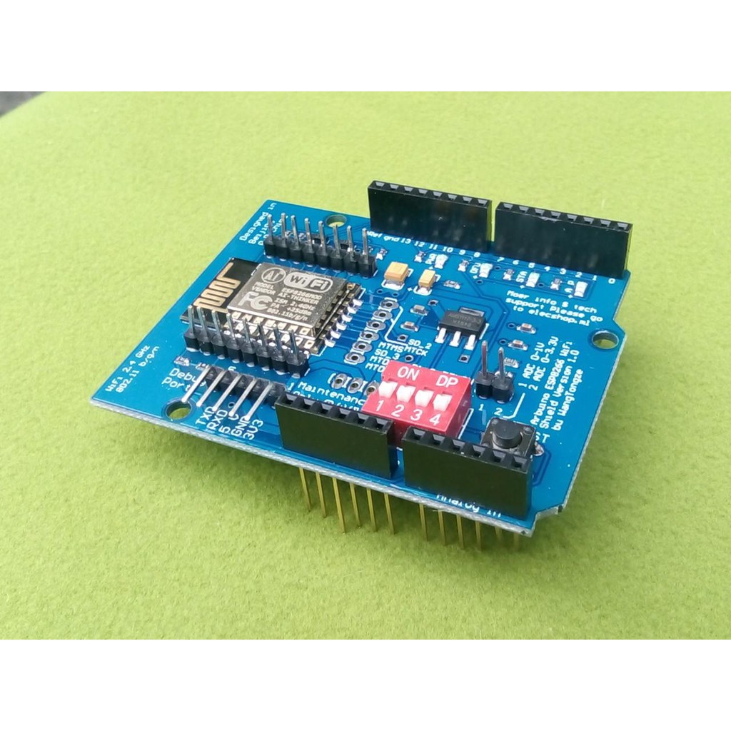 Mạch Shield Arduino UNO R3 / Mega ESP8266 Wifi ESP-12E (mở rộng chân, giao tiếp wifi)