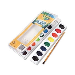 Bộ màu nước dạng vỉ 16 màu có cọ đi kèm, có thể tẩy Crayola