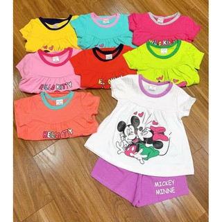 Bộ bé gái cotton cộc tay Gymboree bánh bèo cotton xuất đẹp mát
