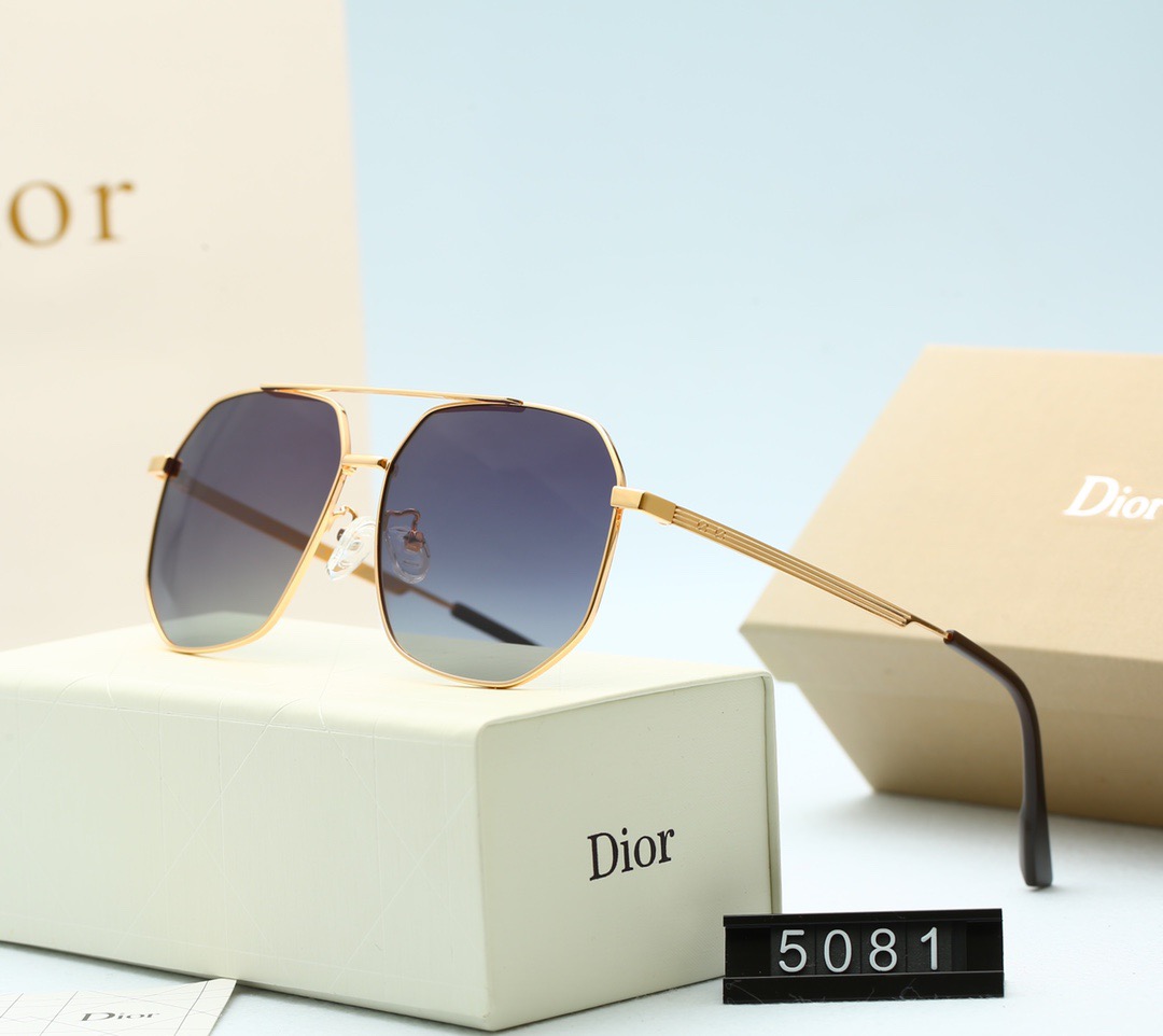 Xu hướng mới của châu Âu và Mỹ năm 2021 Kính mát có thương hiệu Christian Dior dành cho nữ Phân cực chính hãng (Có hộp và hộp đựng kính)