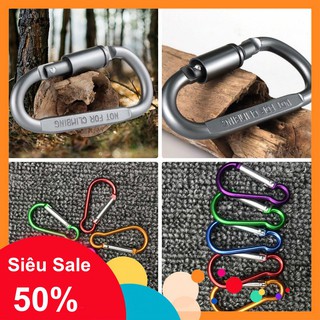 Đai móc quần nhôm carabiner hình chữ d